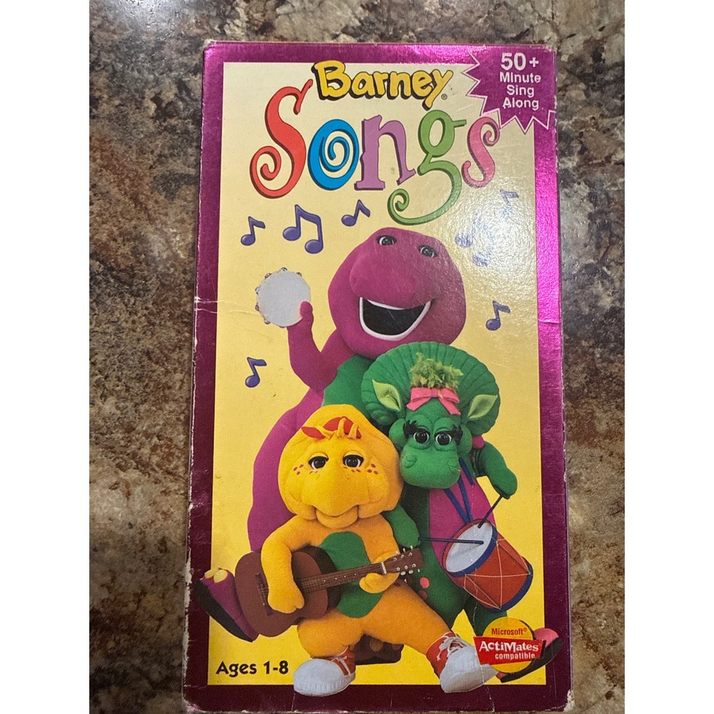 Barney Songs VHS 1995 Sing Along 50 Minutes Kids Musical Lyons Group 0459860200